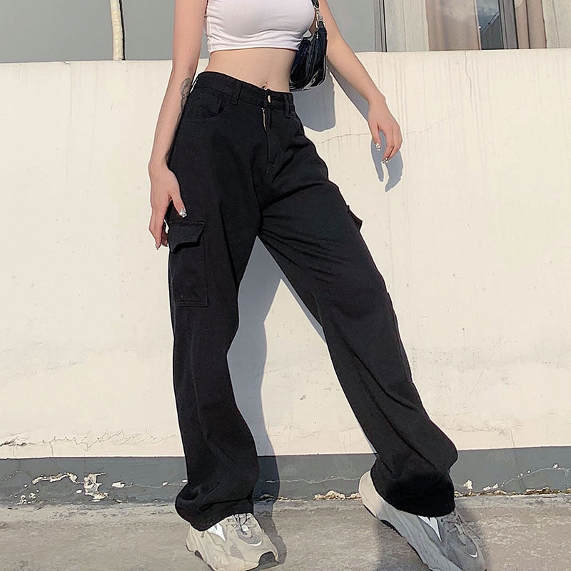 3 Pocket High Waisted Cargo Trousers