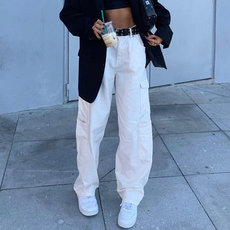 3 Pocket High Waisted Cargo Trousers