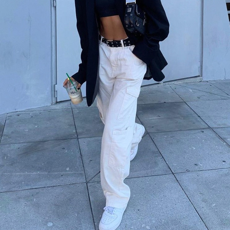 3 Pocket High Waisted Cargo Trousers