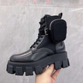 Vegan Leather Boot With Bag
