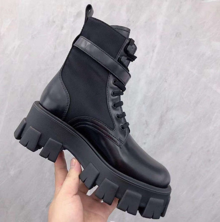 Vegan Leather Boot With Bag