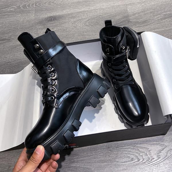 Vegan Leather Boot With Bag