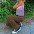High Waisted Y2K Corduroy Trousers