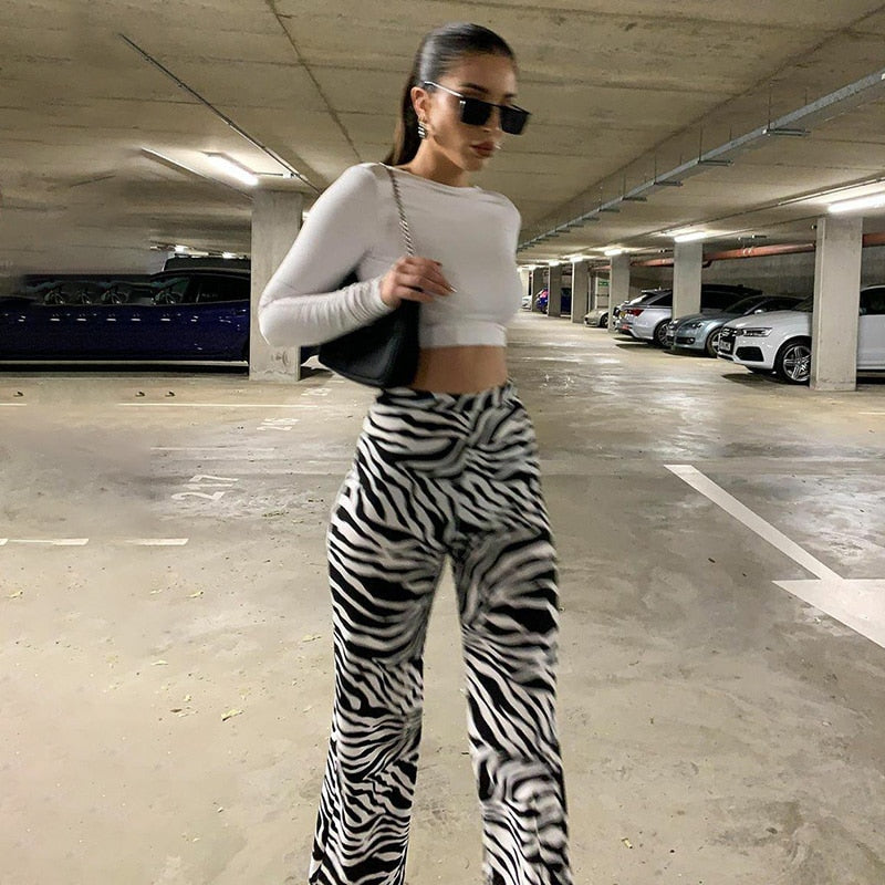 Psychedelic Zebra Print Pants