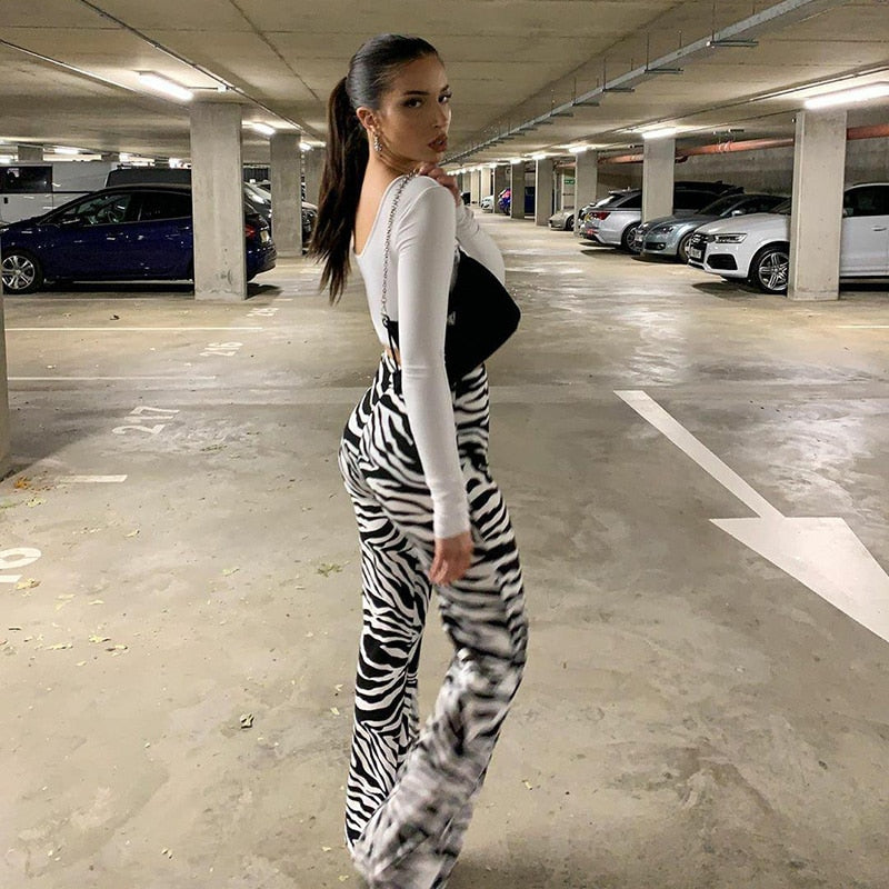 Psychedelic Zebra Print Pants