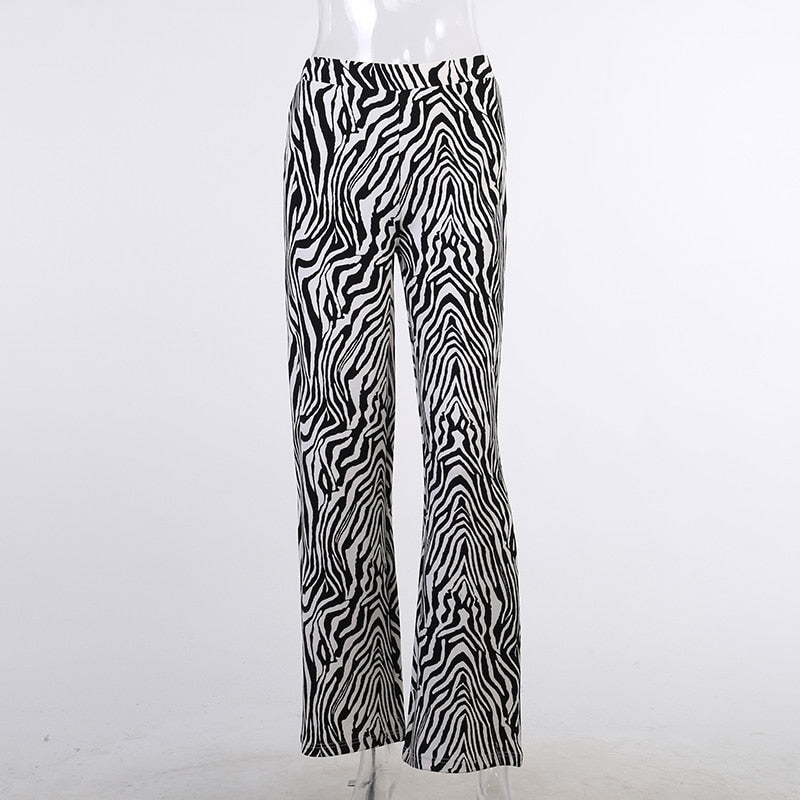 Psychedelic Zebra Print Pants
