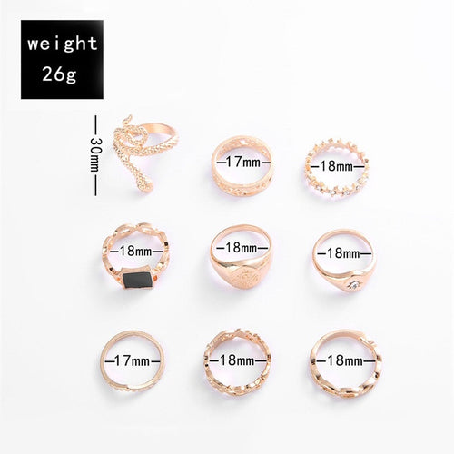 9 Piece Cosmic Ring Set