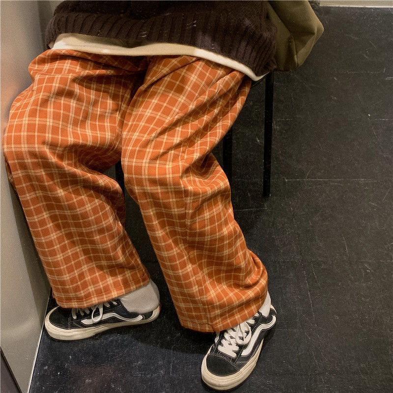Thick Plaid Trousers