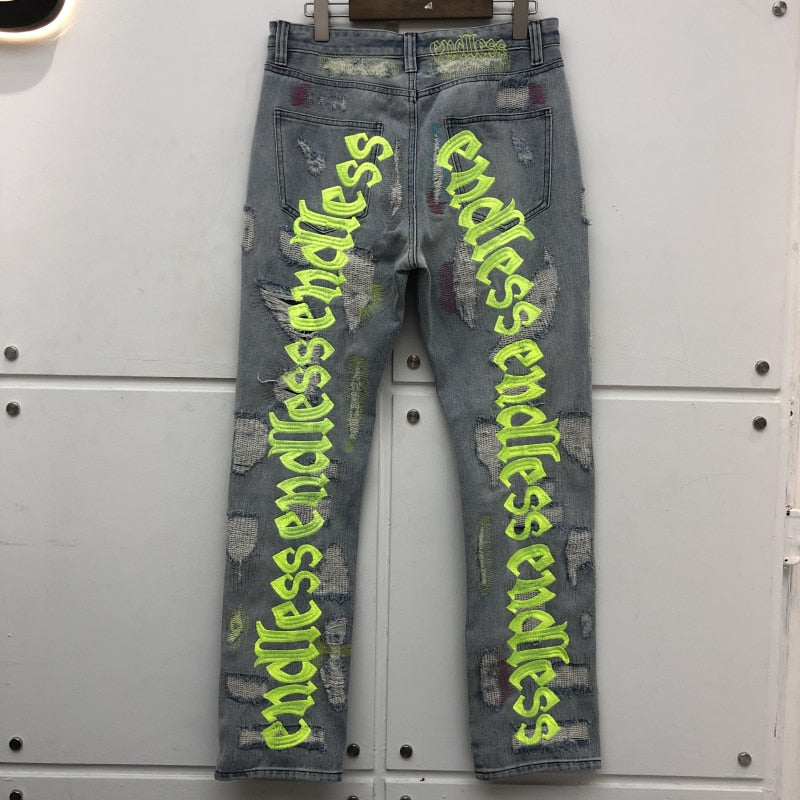 "Endless" Embroidered Jeans