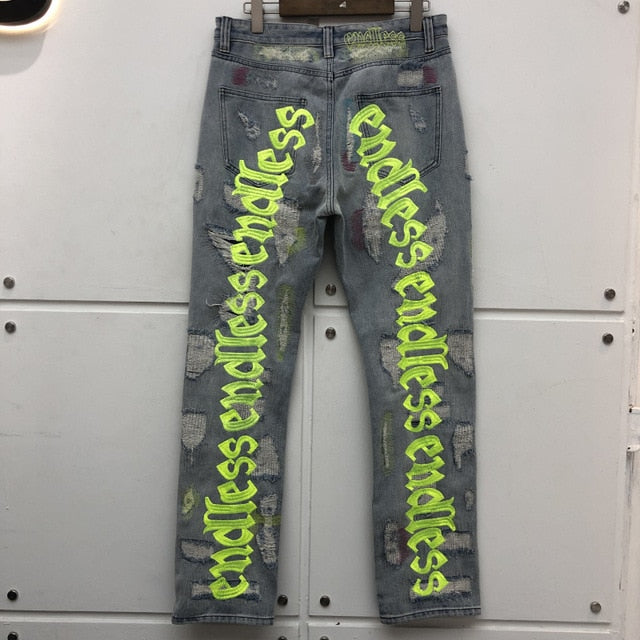"Endless" Embroidered Jeans