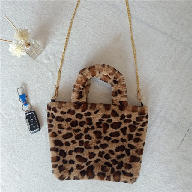 Smiley Face Vegan Fur Bag