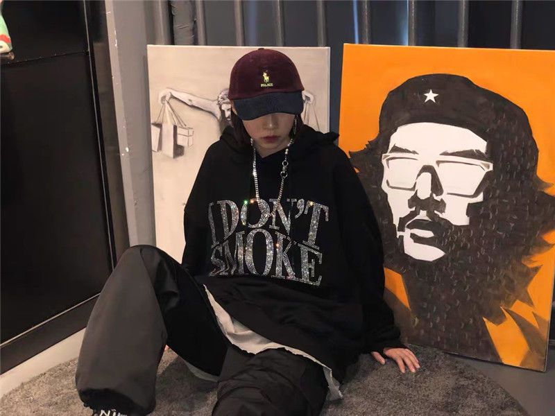 "I Don't Smoke" Rhinestone Hoodie