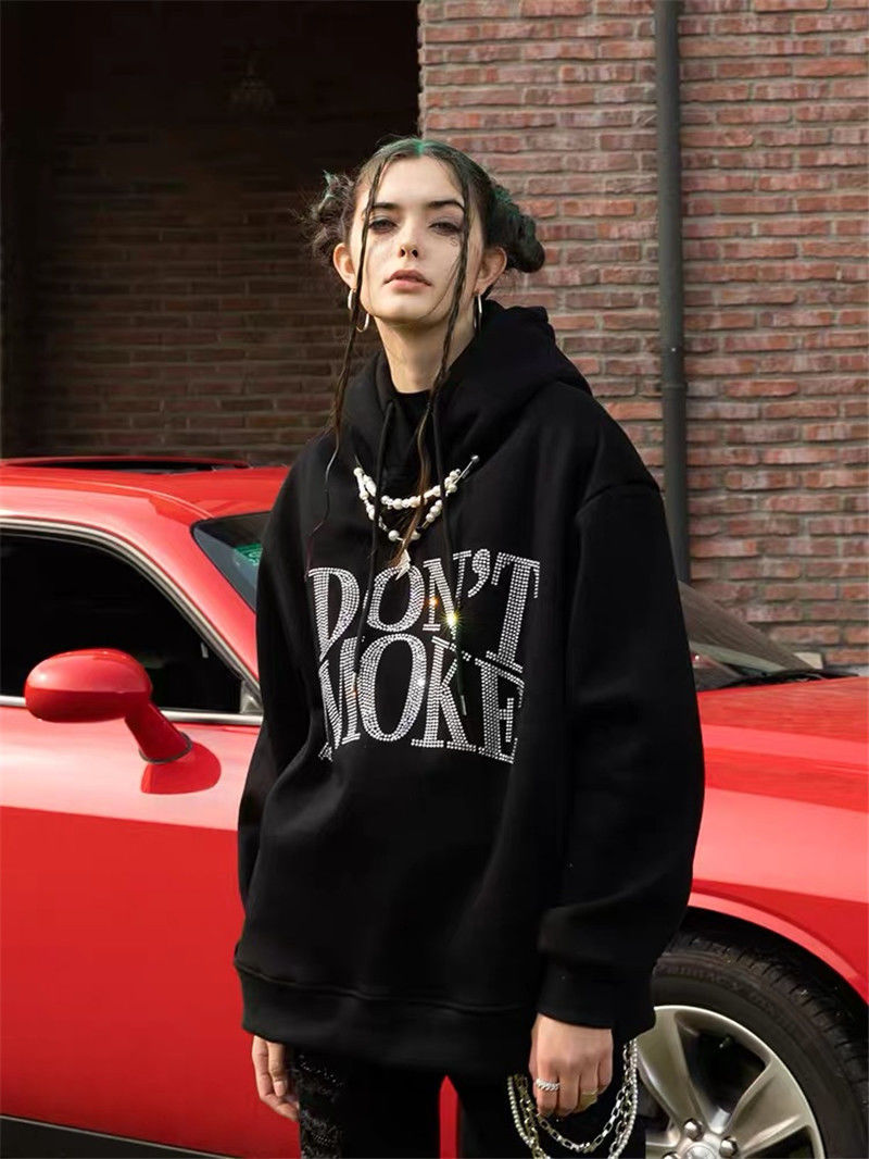 "I Don't Smoke" Rhinestone Hoodie