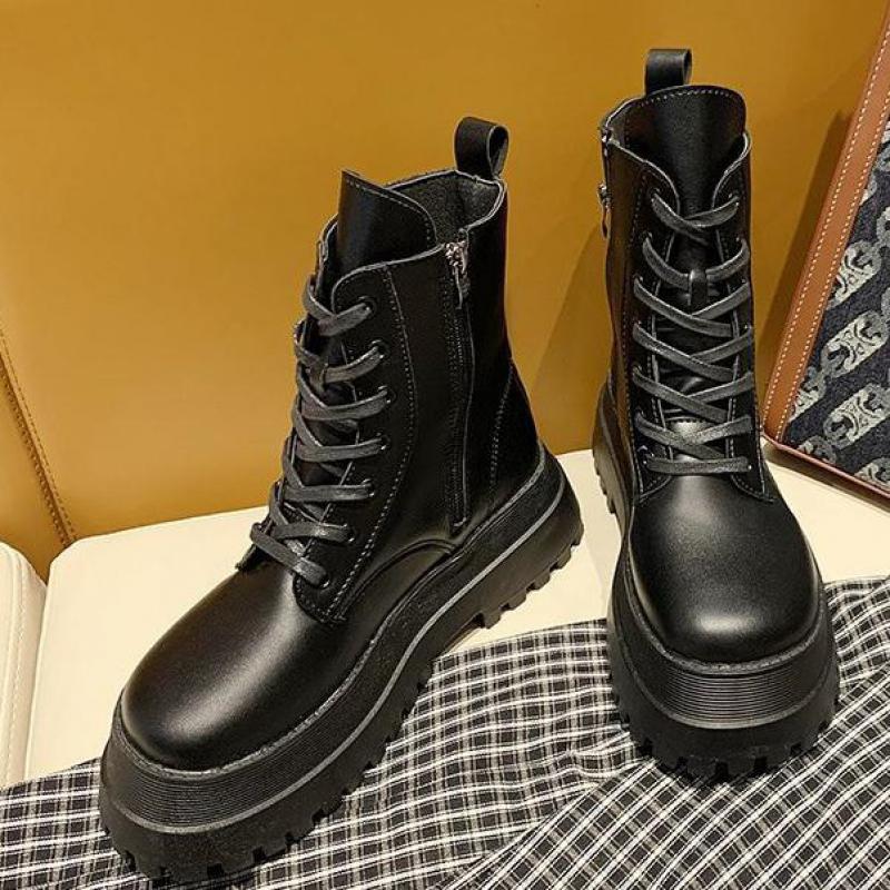 Chunky Black Motor Boots