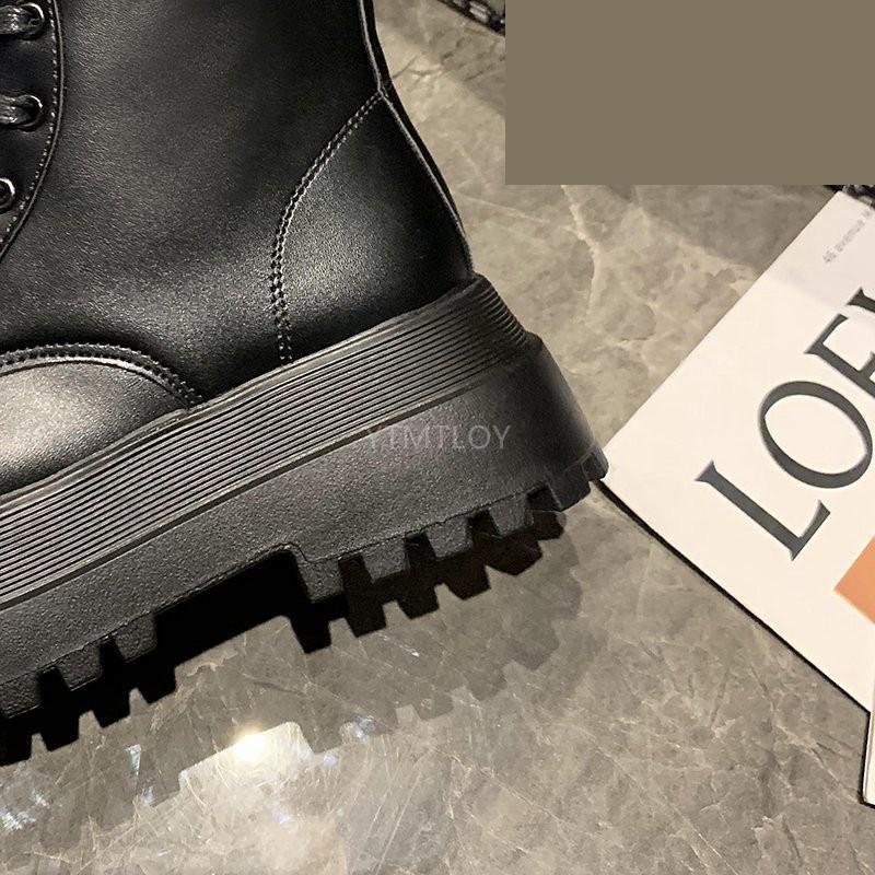 Chunky Black Motor Boots