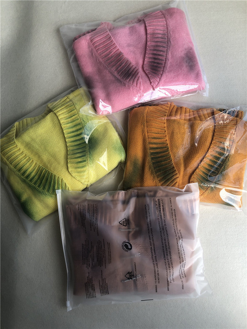 Tie Dye Safety Pin Cardigan Sweater