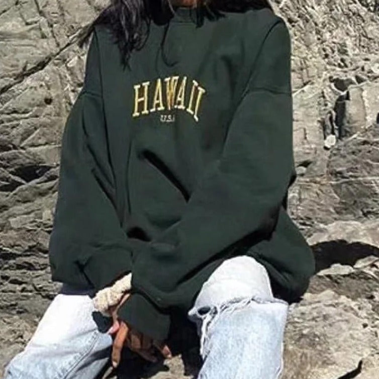 Embroidered Hawaii Sweater
