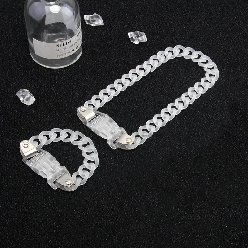 Acrylic Chain Necklace Bracelet Set
