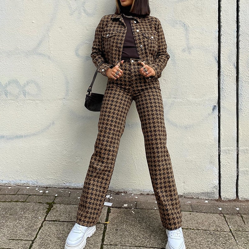 Hounds Tooth Jeans