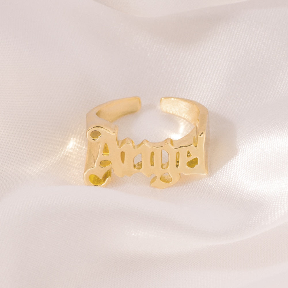 Gold Angel Ring