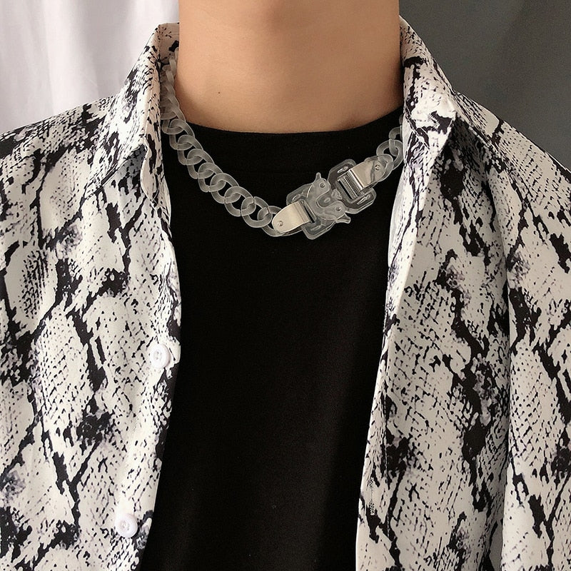 Acrylic Chain Necklace Bracelet Set