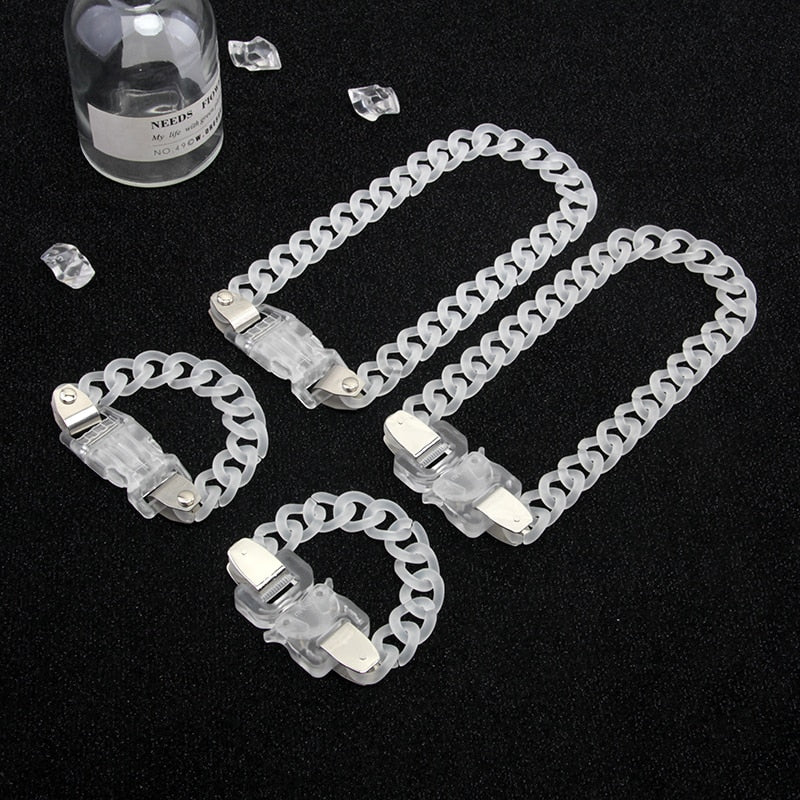 Acrylic Chain Necklace Bracelet Set