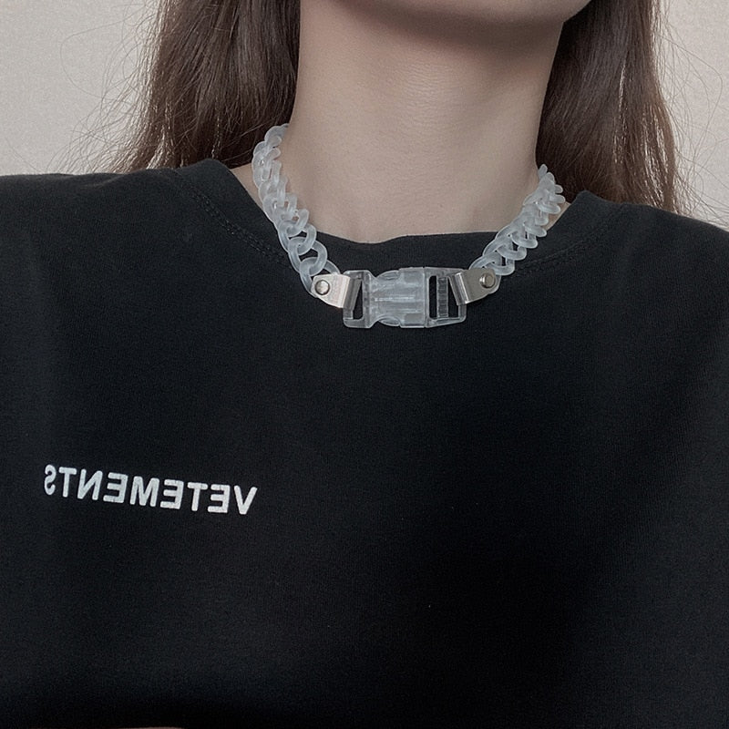 Acrylic Chain Necklace Bracelet Set