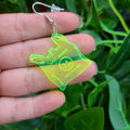 Smiley Face Plastic Bag Earrings
