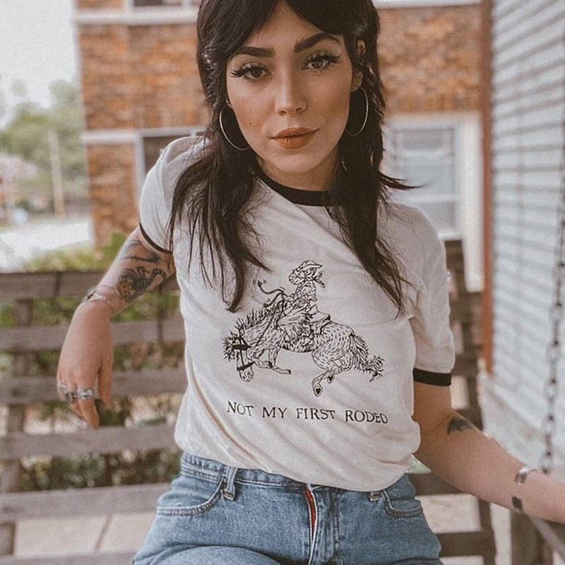 "Not My First Rodeo" Ringer Tee