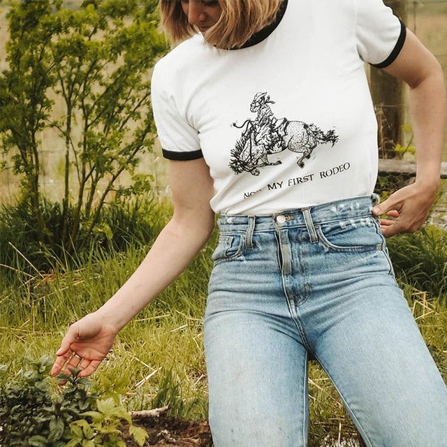 "Not My First Rodeo" Ringer Tee