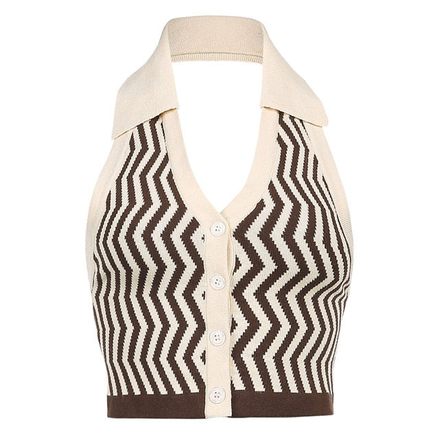 Knitted Striped Vest