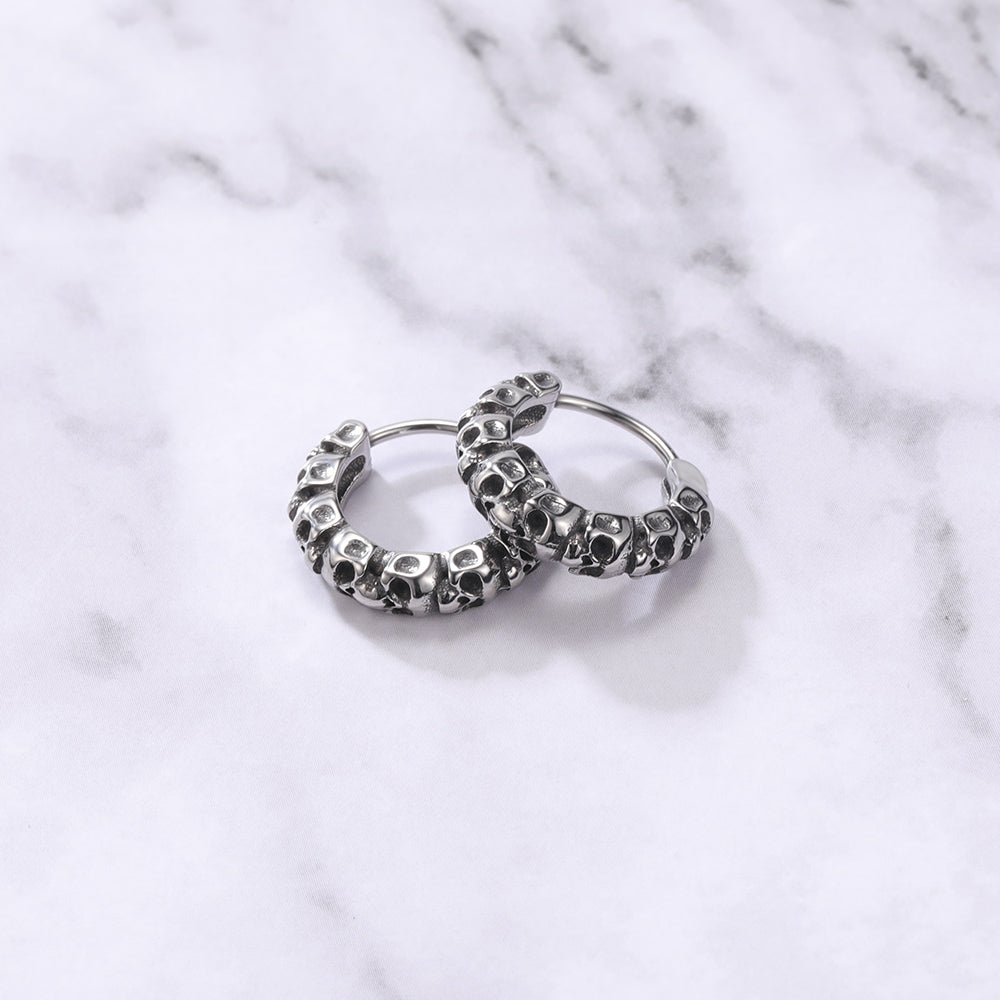 Stacked Skull Earrings