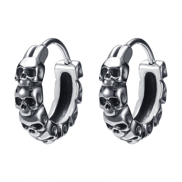 Stacked Skull Earrings