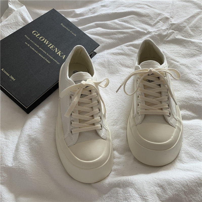 Round Head Tennis Platform Sneakers