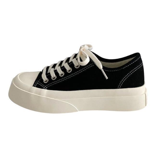 Round Head Tennis Platform Sneakers