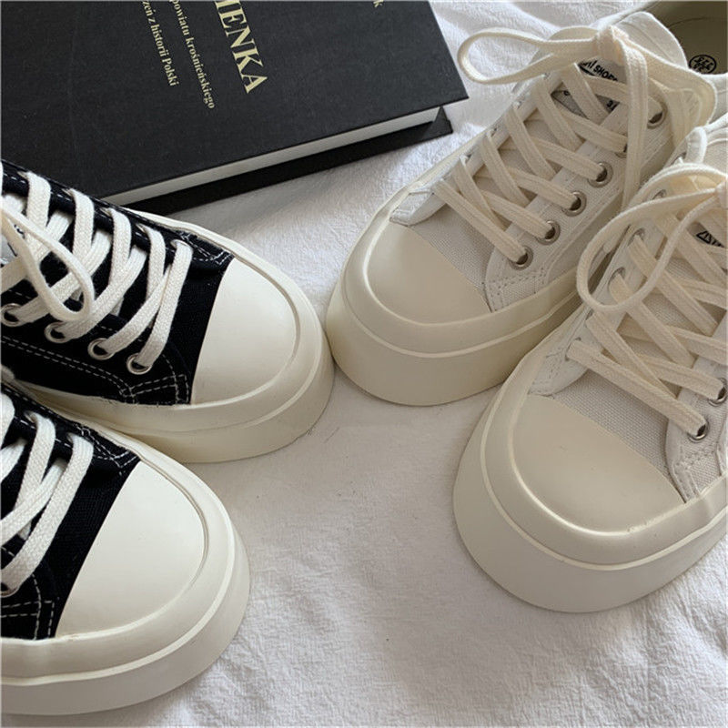 Round Head Tennis Platform Sneakers