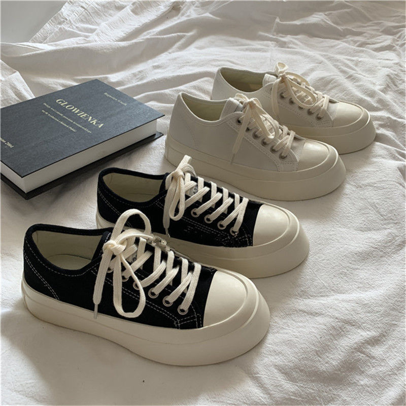 Round Head Tennis Platform Sneakers