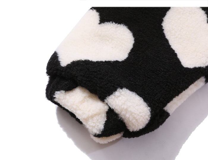 Oversized Hearts Sherpa Coat