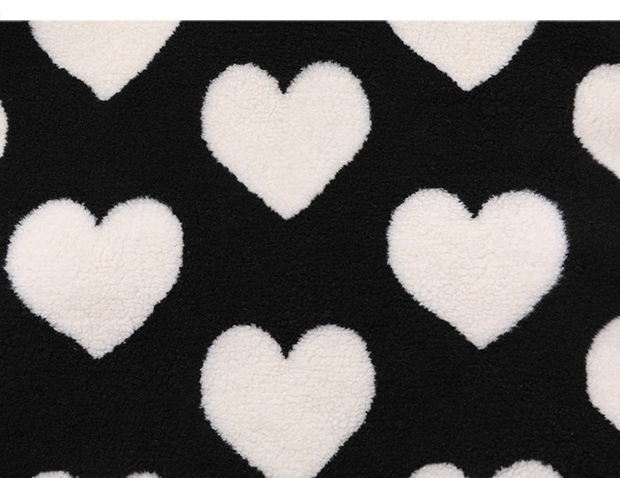 Oversized Hearts Sherpa Coat
