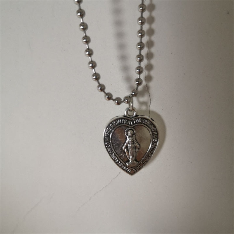 Virgin Mary Silver Charm
