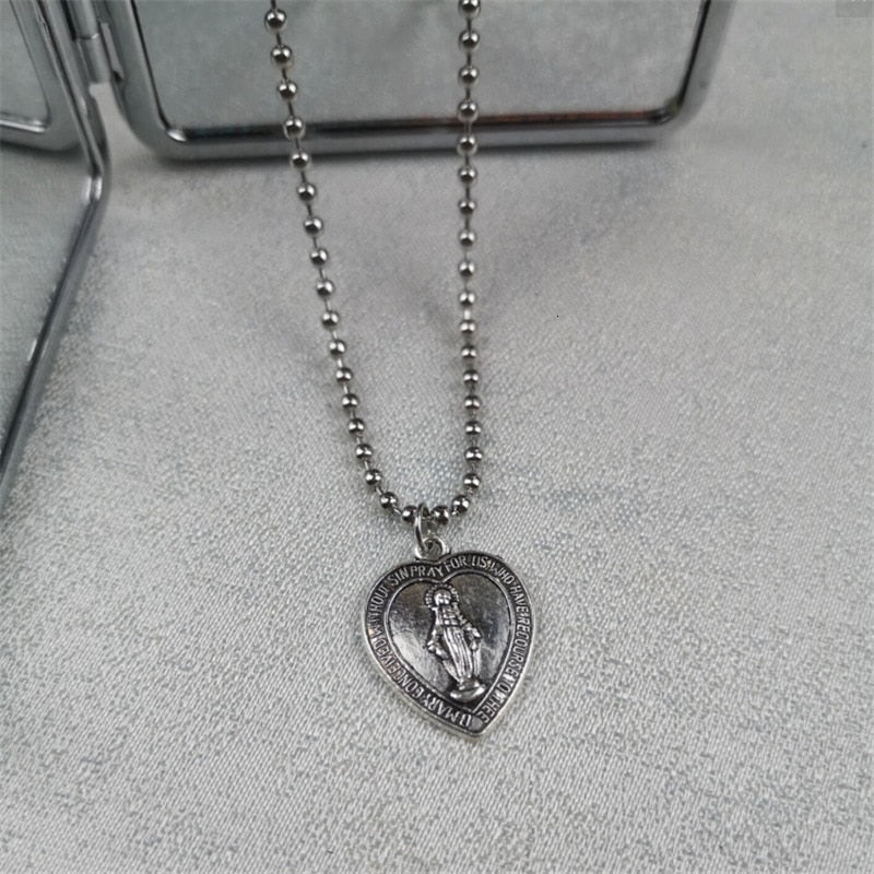 Virgin Mary Silver Charm