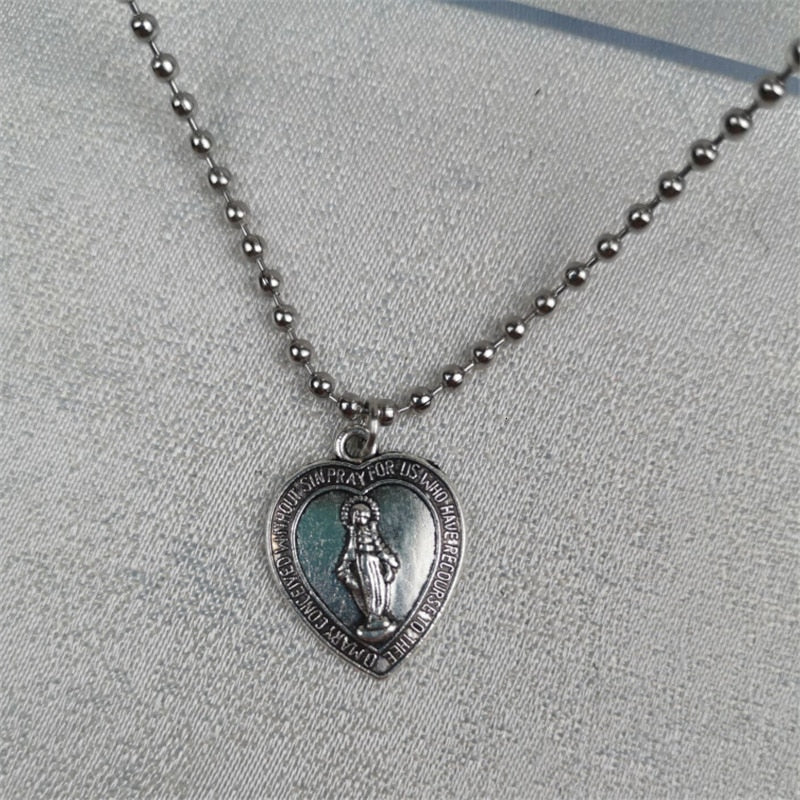 Virgin Mary Silver Charm