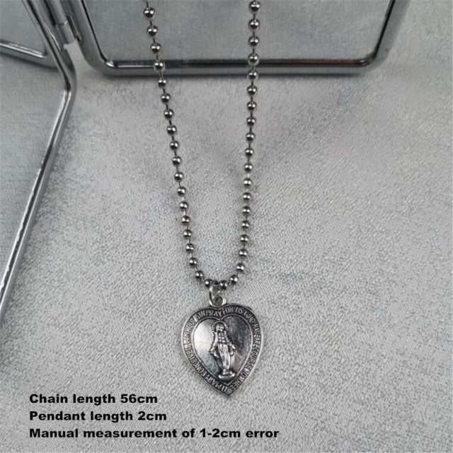 Virgin Mary Silver Charm