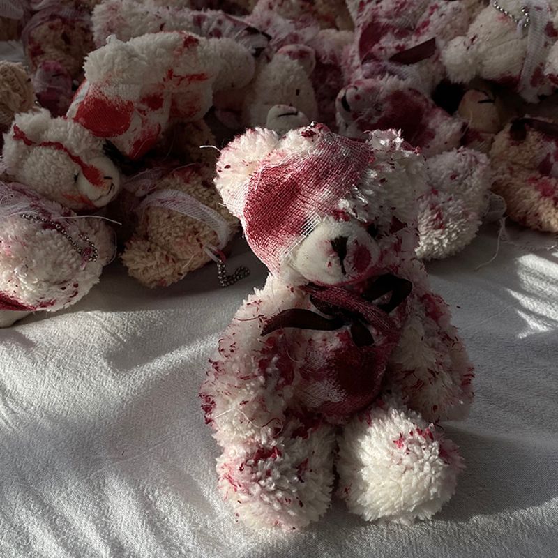 Bloody Teddy Bear Keychain