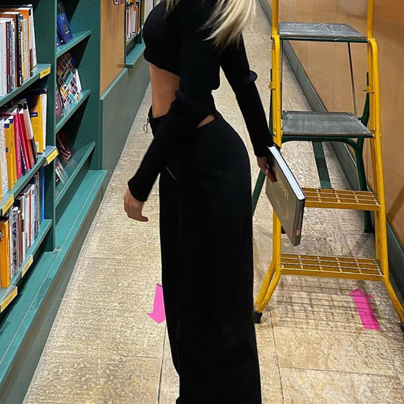 Straight Leg Trouser With Waist Strap