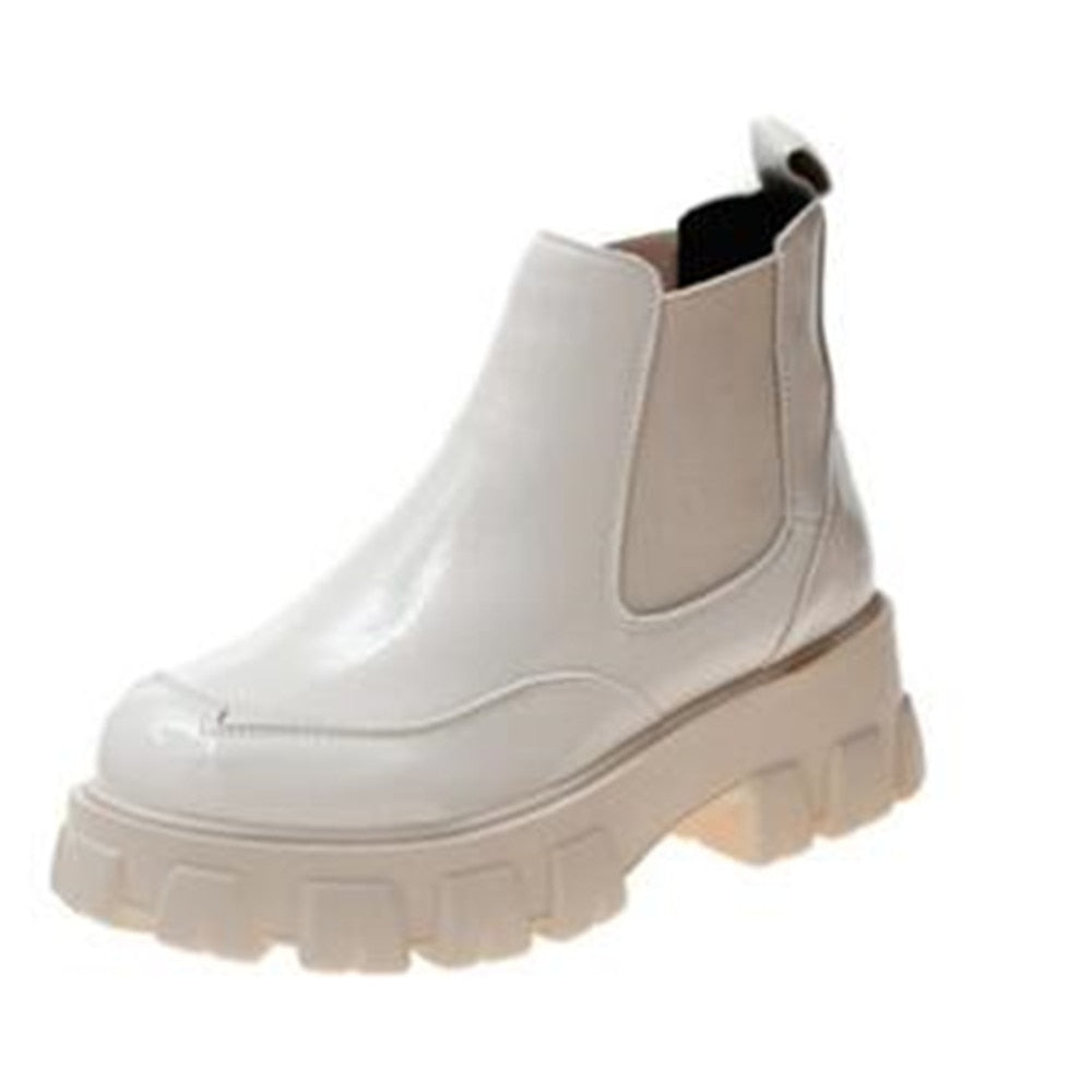 Slip On Platform Ankle Boots