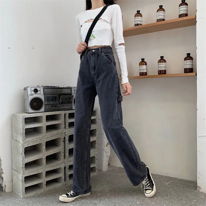 90s Casual Straight Jeans