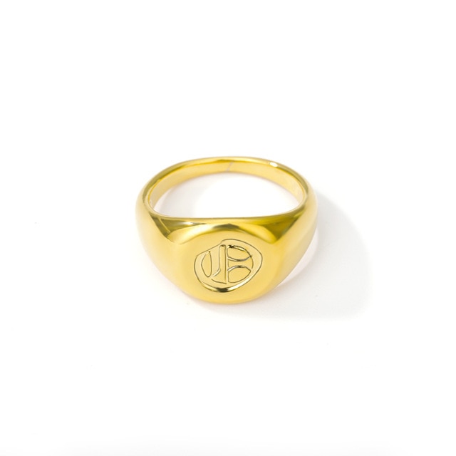 Initial A-Z Old English Signet Ring