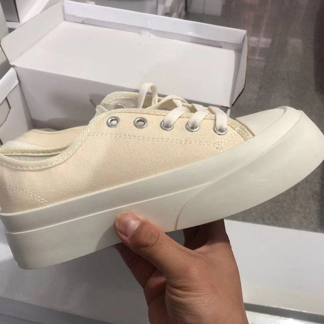 Round Head Tennis Platform Sneakers