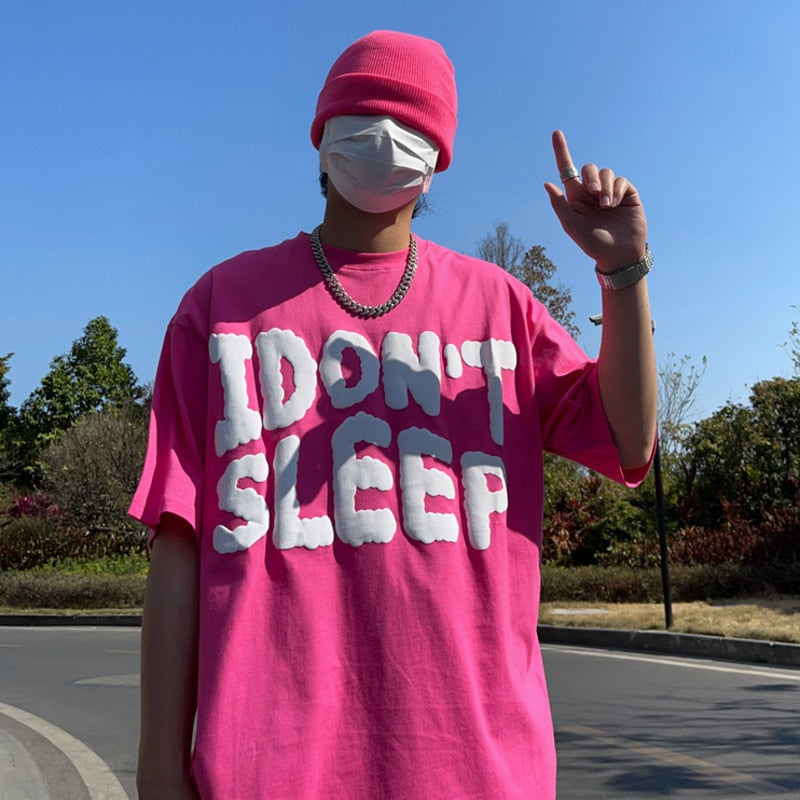 "I Don't Sleep" Puff Print Tee